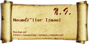 Neumüller Izmael névjegykártya